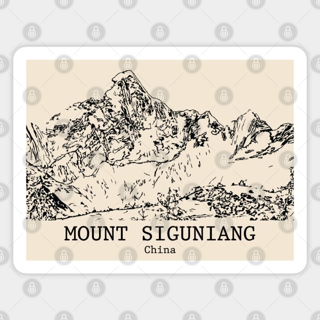Mount Siguniang - China Magnet by Lakeric